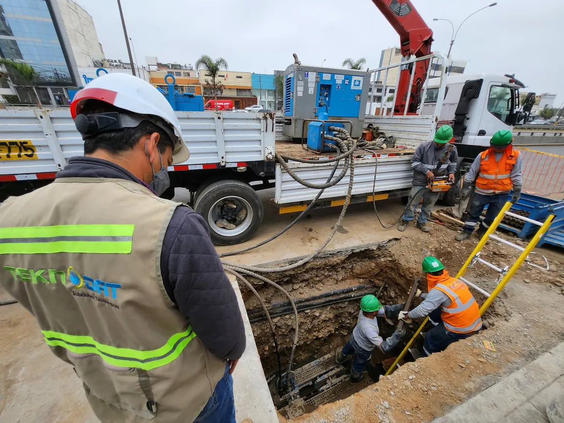 Instalación de tuberías sin zanja